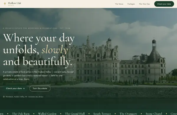Hollow Oak Estate — a website we built