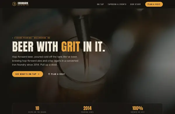 Ironbark Brewing Co. — a website we built