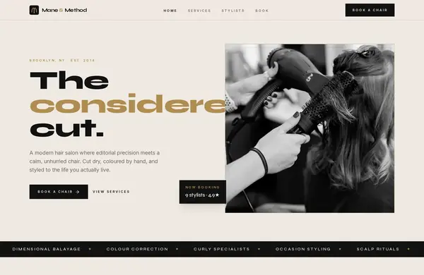 Mane & Method — a website we built