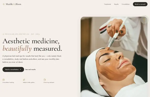Marble & Bloom — a website we built