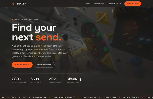 Sender — a website we built
