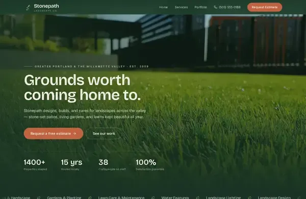 Stonepath Landscape Co. — a website we built