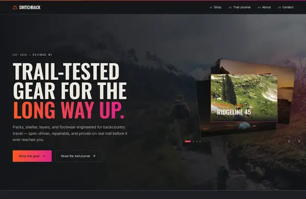Switchback Supply Co. — a website we built