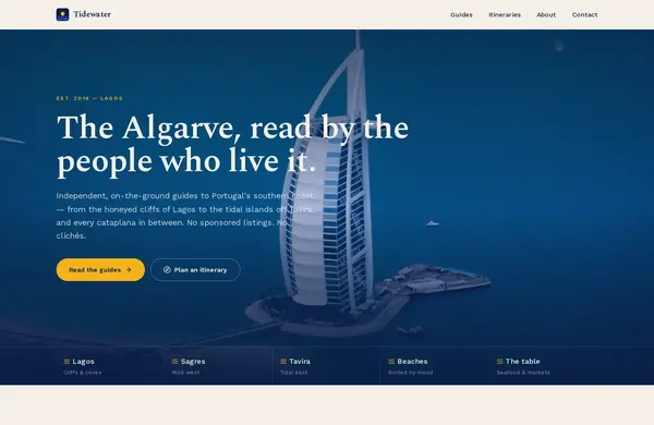 Tidewater Guides — a website we built